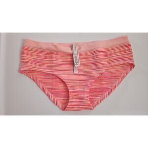 Victoria's Secret Sherbet color Seamless Striped Heathered Hiphugger Panty M